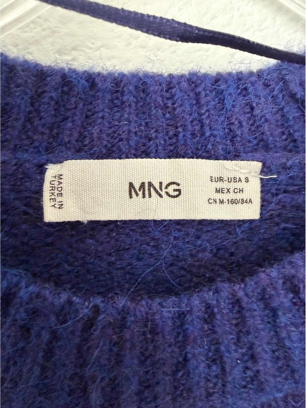 Mango MNG Long Sleeve Crew Neck Plum Purple Pullover Sweater Women's Size S - Picture 5 of 7